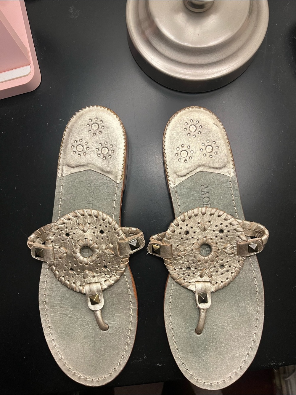 Metallic Jack Rogers Sandals